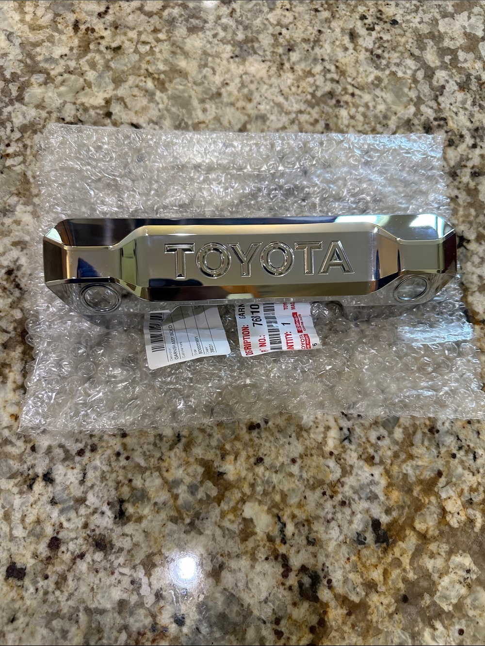 Toyota Chrome Finish Tailgate Handle Cover - Silver